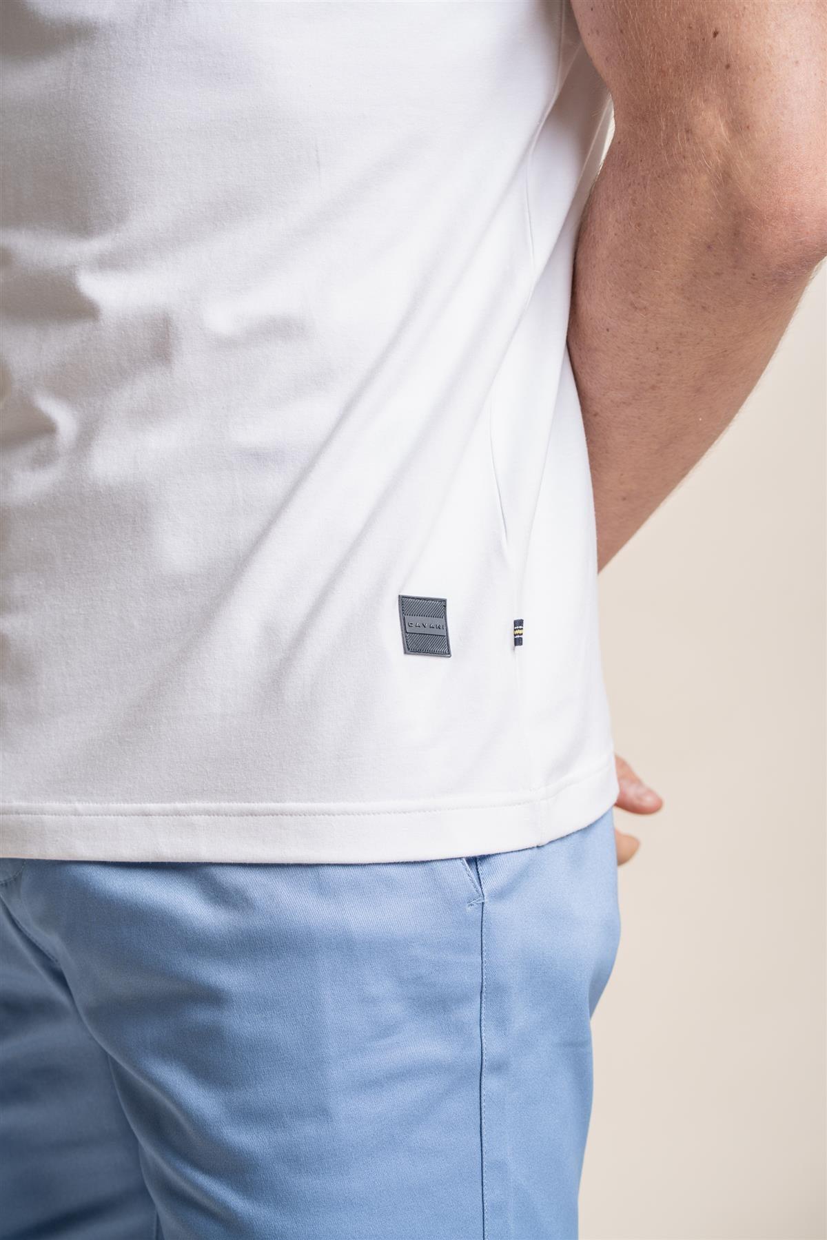 Kelsey sage polo T-shirt front detail