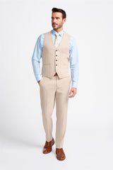 Miami Beige Waistcoat - House of Cavani