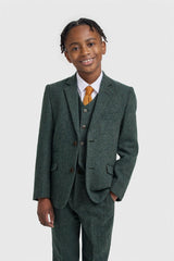 Boys Thomas Lush Olive Suit
