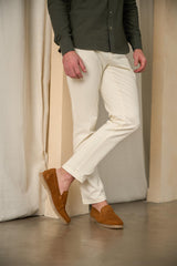 Breezy Tan Slip-On Suede Loafers