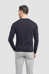 Savio Navy Lightweight Crew Neck Jumper