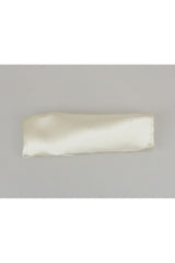 Satin white pocket square