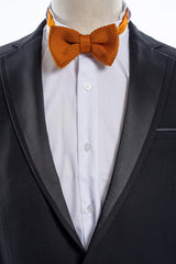 Knitted bow tobacco tie set