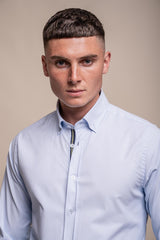 Tessa Sky Blue Shirt Front Detail