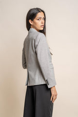Kyoto ladies check blazer back