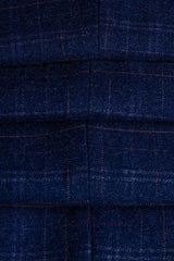 Kaiser Blue Check Waistcoat