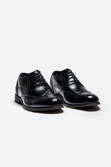 Clark black shoe front