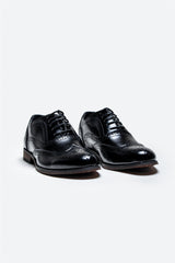 Clark black shoe front