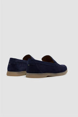 Breezy Navy Slip-On Suede Loafers