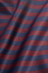 Knitted wine/navy pocket square