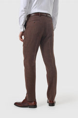 Thomas Dark Mahogany Tweed Three Piece Suit