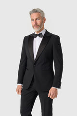 Malibu Peak Lapel Black Tux Blazer
