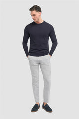 Savio Navy Lightweight Crew Neck Jumper