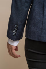 Caridi navy ladies blazer detail