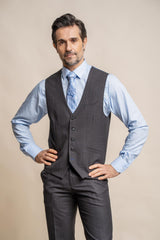 Seeba graphite waistcoat front