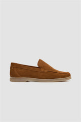 Breezy Tan Slip-On Suede Loafers