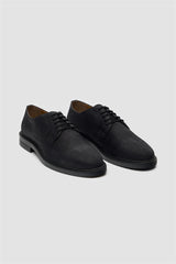Pedro Waxy Black Leather Plain Shoe