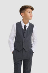 Boys Malibu Charcoal Suit
