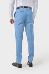 Bond Wool Rich Ocean Blue Double Breasted Two Piece Suit