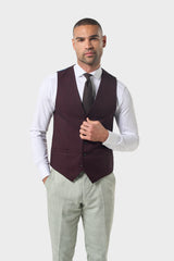Camden Sage with Caridi Wine Waistcoat