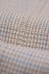 Caridi Beige Check Slim Fit Blazer