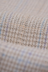 Caridi Beige Regular Check Three Piece Suit