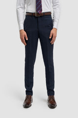 Caridi Navy Regular Check Three Piece Suit