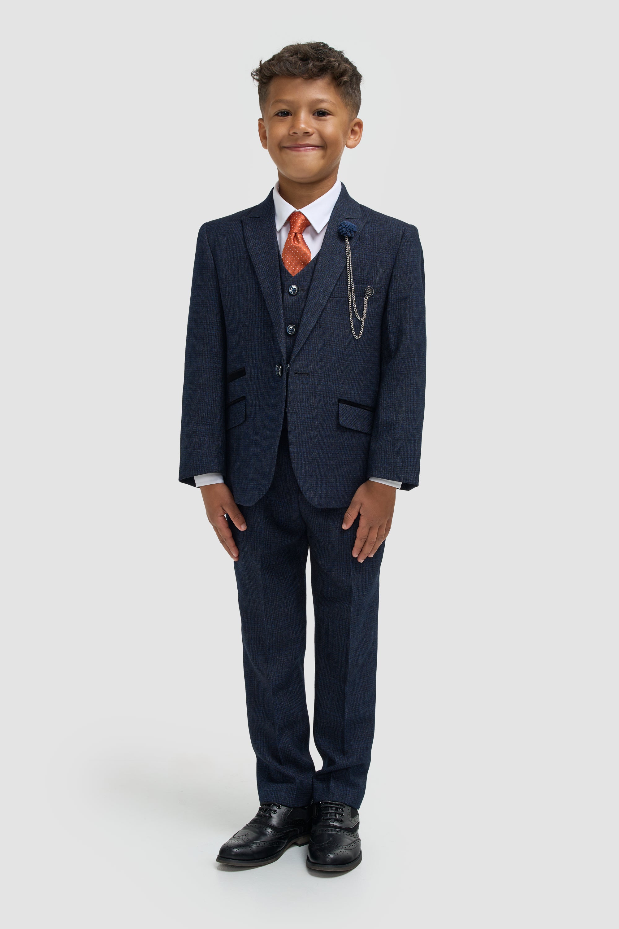 House of Cavani Caridi Navy Boys Three Piece Suit Clothing from - Main Image