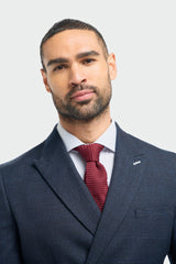 Caridi Navy Double Breasted Two Piece Suit