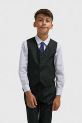 Boys Caridi Olive Three Piece Suit - House of Cavani