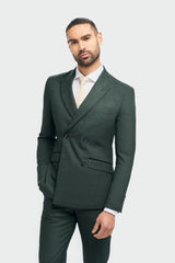 Caridi Olive Double Breasted Two Piece
