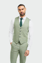 Caridi Sage Regular Check Three Piece Suit