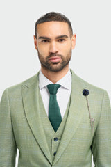 Caridi Sage Regular Check Three Piece Suit