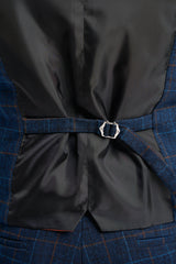Cody Blue Check Waistcoat