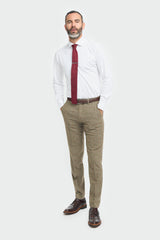Sage Tweed Check Trousers - House of Cavani