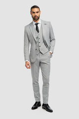 Malibu Grey Three Piece Suit