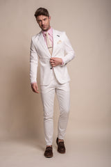 Mario Ecru Two Piece Suit