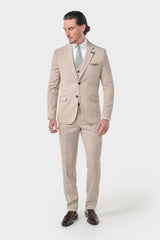 Miami Beige Three Piece Suit