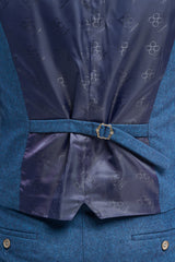 Orson Blue Tweed Waistcoat