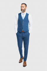 Orson Blue Tweed Waistcoat