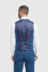 Orson Blue Tweed Waistcoat