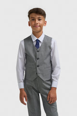 Boys Reegan Grey Three Piece Suit