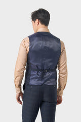 Torino Navy Double Breasted Waistcoat