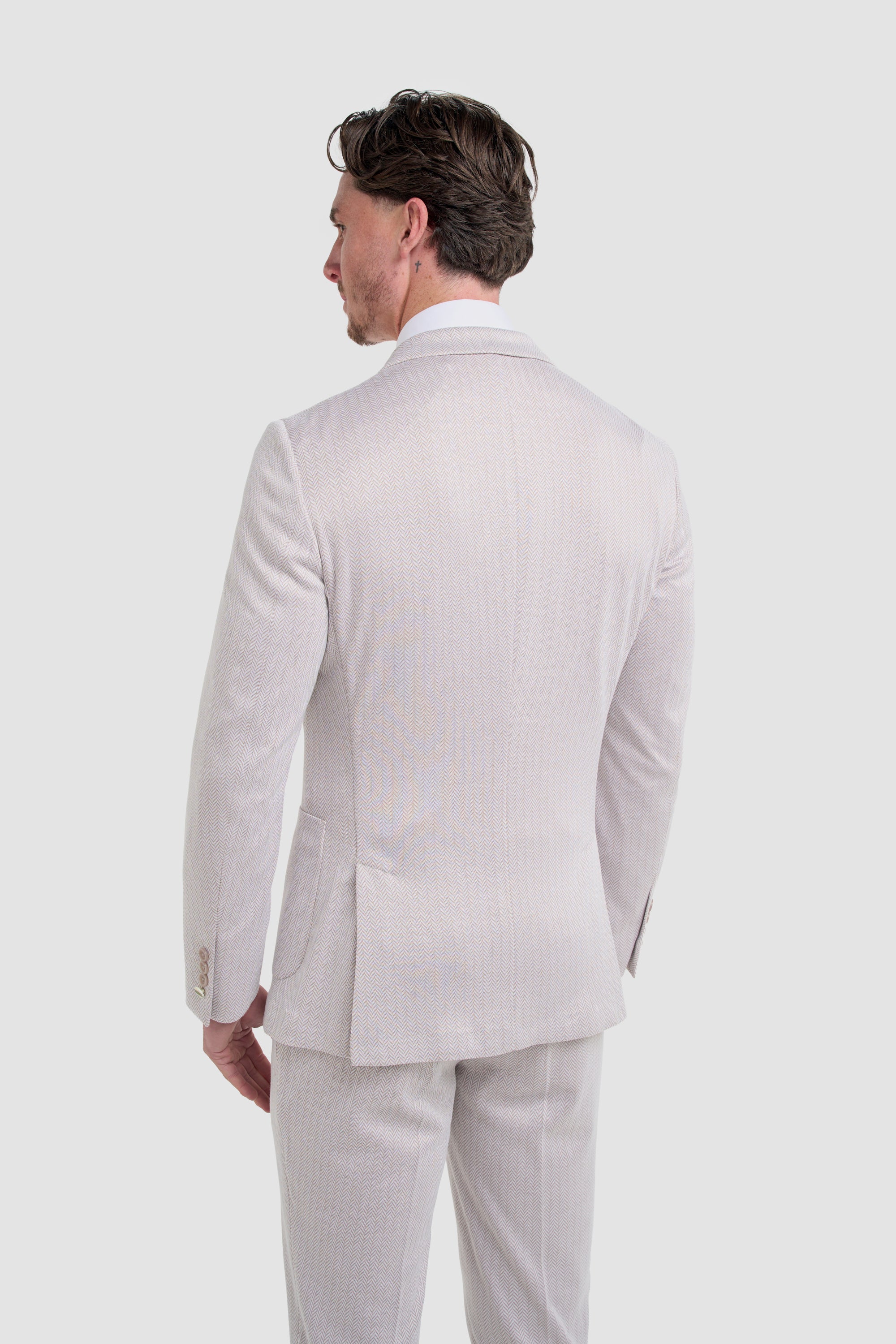 Vasco Beige Two Piece Suit - House of Cavani