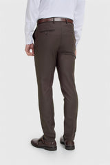 Bond Wool Rich Auburn Three Piece Suit - House of Cavani