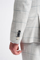 Light Grey Check Blazer - House of Cavani