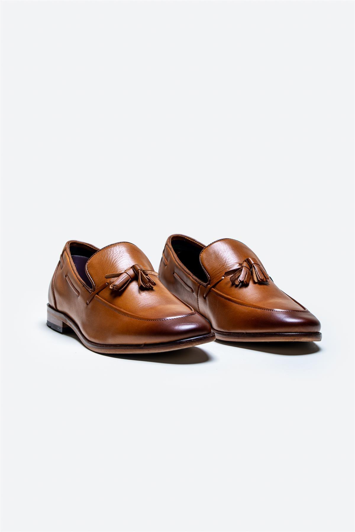 Freemont tan loafers front
