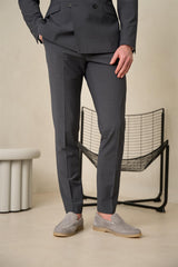 Breezy Grey Slip-On Suede Loafers