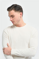 Savio Ecru Lightweight Crew Neck Jumper
