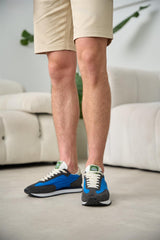 International Runner Blue Lightweight Nylon Trainer